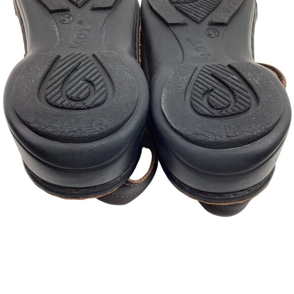 Naot Papaya Wedge Slingback Womens 10 Leather Sandals Brown - Picture 10 of 11